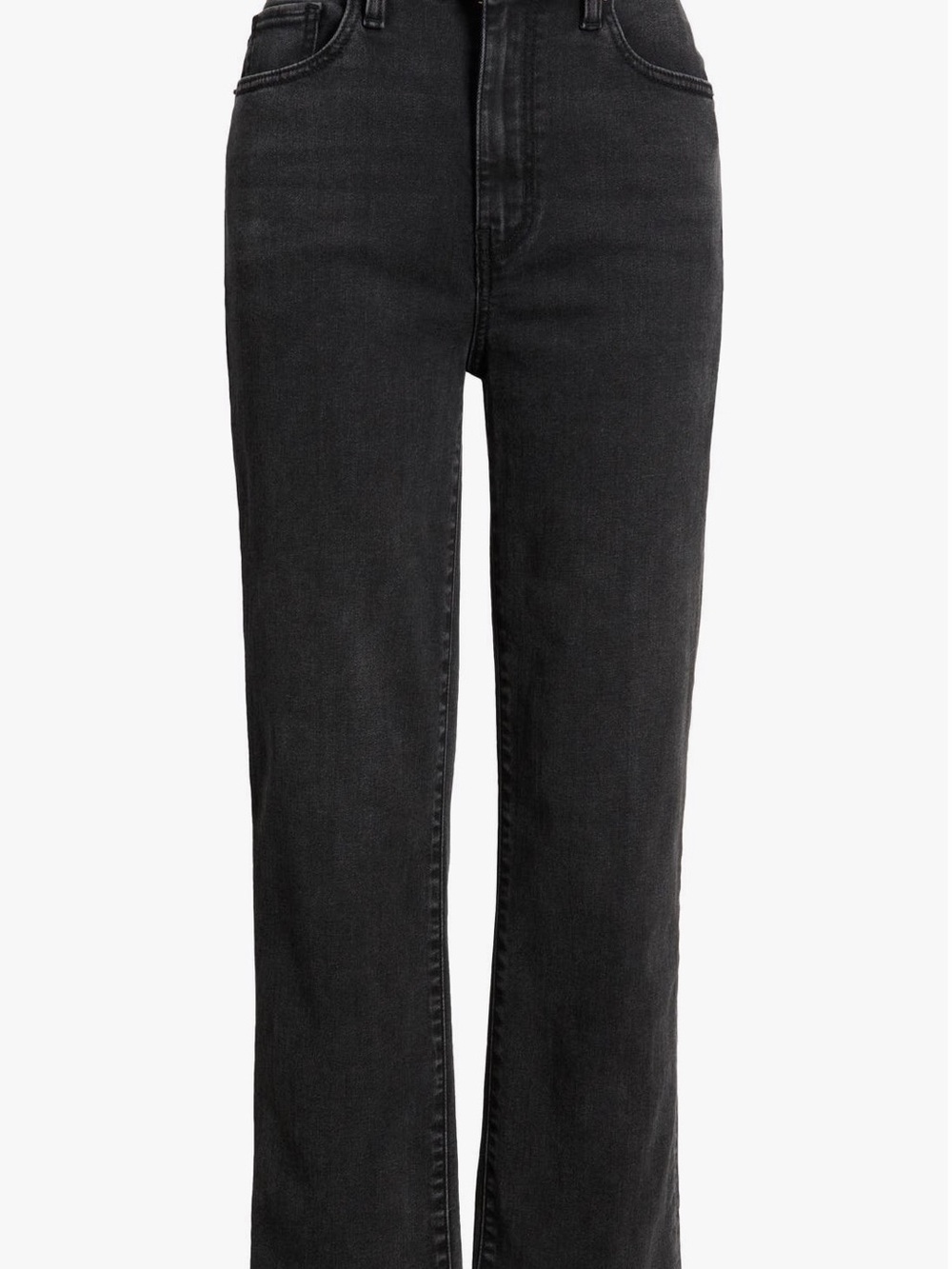 FRAME Women’s Le Sleek High Waist Ankle Straight Leg Jeans Black Denim - Size 26